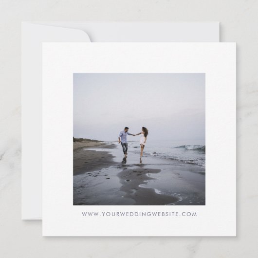 Pastel-Wildblume Save The Date (Rückseite)