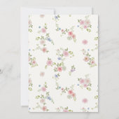 Pastel Wildblume Wedding Einladung (Rückseite)