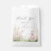 Pastel Wildblume Wedding Geschenktütchen (Vorderseite)