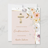 Pastel-Wildblumen Bestätigung Einladung (Vorderseite)