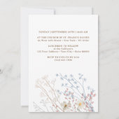 Pastel-Wildblumen Bestätigung Einladung (Rückseite)