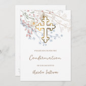 Pastel-Wildblumen Bestätigung Einladung (Vorne/Hinten)