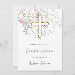 Pastel-Wildblumen Bestätigung Einladung