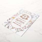 Pastel-Wildblumen Blumenkreuz Folieneinladung (Gedreht)