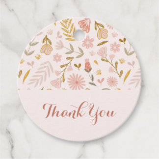 Pastel-Wildblumen Danke, dass Sie Tags bevorzugen Geschenkanhänger