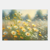 Pastel Wildblumen Impressionist Decoupage Geschenkpapier Set (Vorderseite 2)