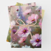 Pastel Wildblumen Impressionist Decoupage Geschenkpapier Set (Beispiel)