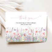Pastel Wildblumen Kinderdusche Dankeskarte