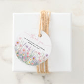 Pastel Wildblumen Kinderdusche Geschenkanhänger (Beispiel)