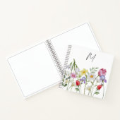 Pastel-Wildblumen Meadow Trendy Sketch Custom Notizblock (Innenseite)