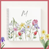 Pastel-Wildblumen Meadow Trendy Sketch Custom Notizblock