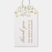 Pastel-Wildblumen Taufe Gift-Tags Geschenkanhänger (Rückseite)