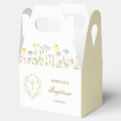 Pastel Wildblumen Taufen Gable Geschenkschachtel (Geöffnet)