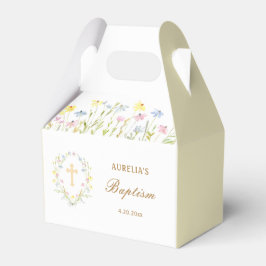 Pastel Wildblumen Taufen Gable Geschenkschachtel