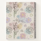 Pastel Wildflower Collage – Chic Floral Geometric  Notizblock (Rückseite)
