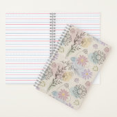 Pastel Wildflower Collage – Chic Floral Geometric  Notizblock (Innen)