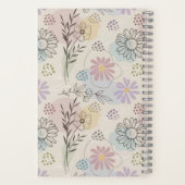 Pastel Wildflower Collage – Chic Floral Geometric  Notizblock (Rückseite)