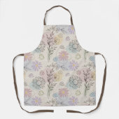 Pastel Wildflower Collage – Chic Floral Geometric  Schürze (Vorderseite)