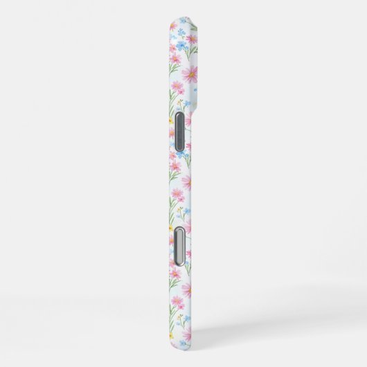Pastel Wildflower Meadow Pattern iPhone Hülle (Rechte Seite)