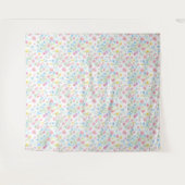 Pastel Wildflower Meadow Pattern Wandteppich (Vorderseite (Horizontal))