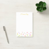 Pastel Wildflower Personalized Gold Post-It Notes Klebezettel (Büro)