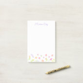 Pastel Wildflower Personalized Lilac Post-It Notes Klebezettel (Auf Schreibtisch)