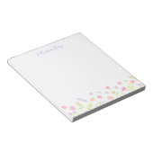 Pastel Wildflower Personalized Purple Notepad Notizblock (angewinkelt)