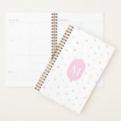 Pastel Wildflower Pink Monogram Planner Planer (Anzeige)