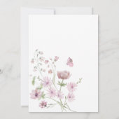 Pastel Wildflower Time for Tea Bridal Shower Party Einladung (Rückseite)