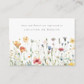 Pastel Wildflower Wedding Registry Enclosure Begleitkarte (Vorderseite)