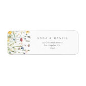 Pastel Wildflower Wedding Return Address (Vorne)