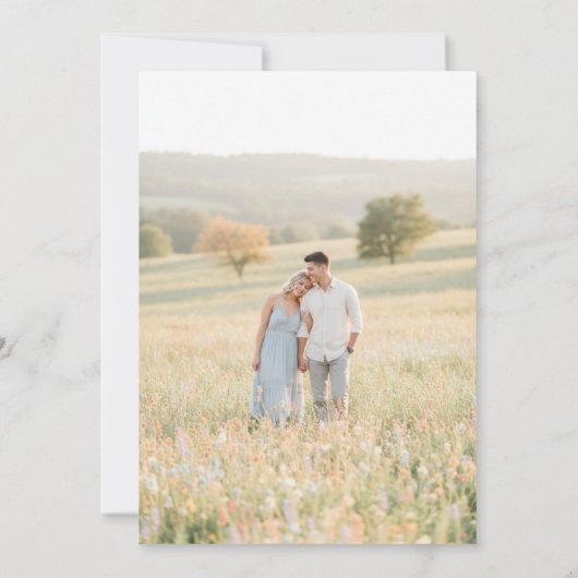 Pastel Wildflower Wedding Save The Date (Rückseite)