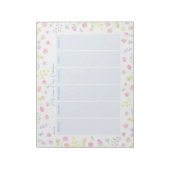 Pastel Wildflower Weekly Planner Notepad in Blue Notizblock (Rotiert)