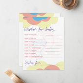 Pastel will Baby | Neutraler Geschlechtsschutz Mitteilungskarte (Vorderseite/Rückseite Beispiel)