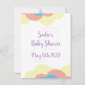 Pastel will Baby | Neutraler Geschlechtsschutz Mitteilungskarte (Rückseite)