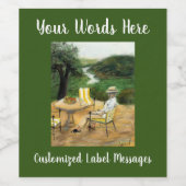 Pastel Wine Art Custom Bottle Labels Weinetikett (Einzelnes Label)