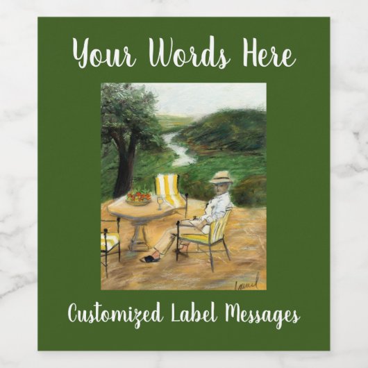 Pastel Wine Art Custom Bottle Labels Weinetikett (Einzelnes Label)