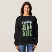 Pastel Winter Christmas Sleigh All Day Sweatshirt (Vorne ganz)