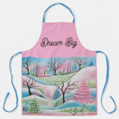 Pastel Winter Forest Whimsical Art Schürze (Vorderseite)