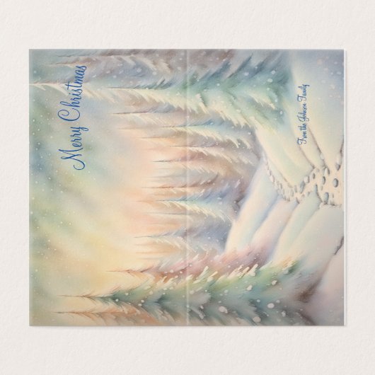 Pastel Winter Impressionen: Anpassbare Minimalisti (Außenseite Aufgefaltet)