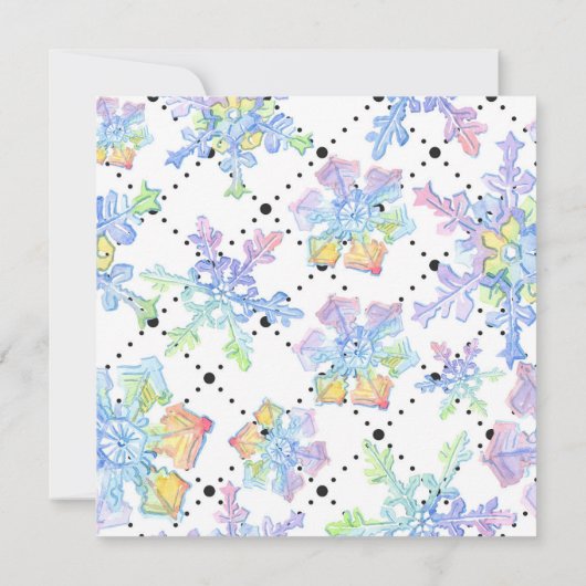 Pastel Winter Snowflakes Corporate Christmas Party Einladung (Rückseite)