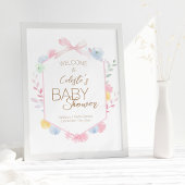 Pastel Winter Wonderland Baby Dusche Willkommen Poster