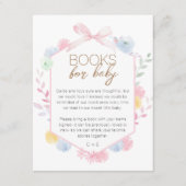 Pastel Winter Wonderland Babydusche Buchanfrage Begleitkarte (Vorderseite)