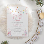 Pastel Winter Wonderland Merry Little Baby Dusche Einladung