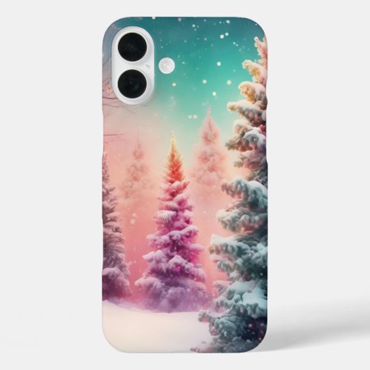 Pastel Winter Wonderland mit schneebedeckten Bäume Case-Mate iPhone Hülle (Rückseite)