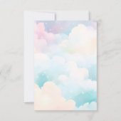 Pastel Wir sind auf Cloud Nine Baby Shower Dankeskarte (Rückseite)