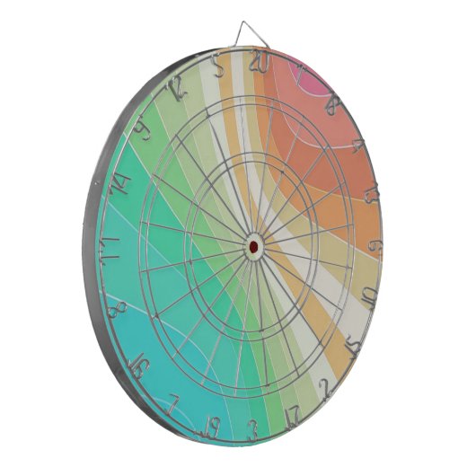 Pastel Wirbel Dartscheibe (Vorderseite Links)