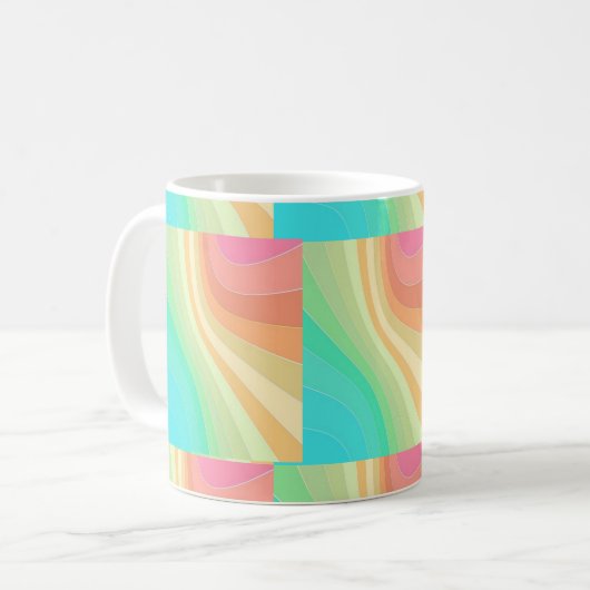 Pastel Wirbel Kaffeetasse (Vorderseite Links)