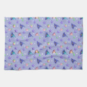 Pastel Witch Hats - Niedliches Kawaii Halloween-Mu Geschirrtuch (Horizontal)