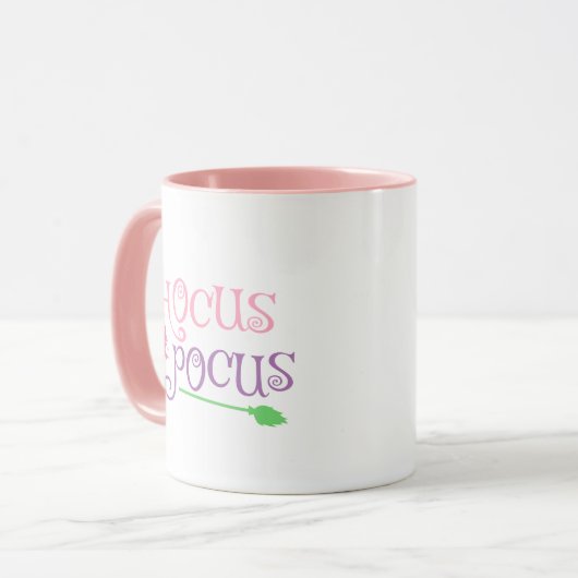 Pastel Witch Hocus Pocus Halloween Broomstick Tasse (Vorderseite Links)